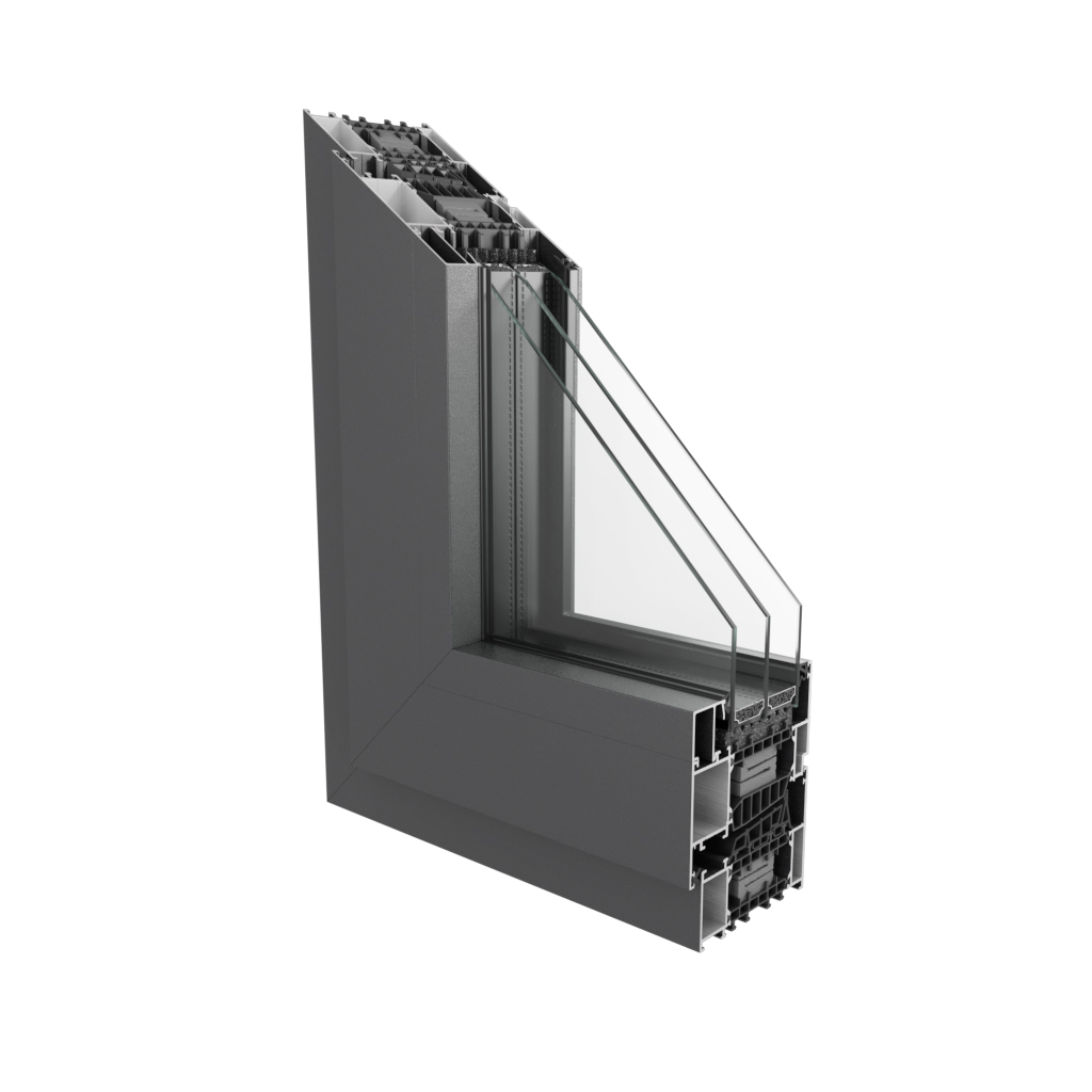 Sección de esquina del perfil de aluminio ML 10 A 10